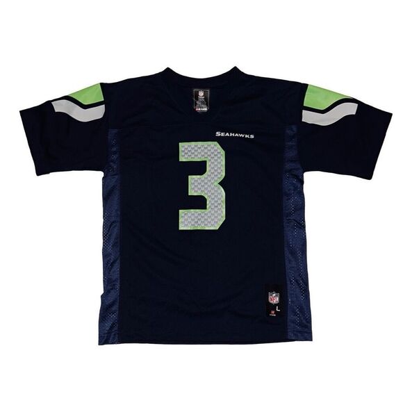 Boy's Russell Wilson NFL Seattle Seahawks Jersey Size L 14/16 - Picture 1 of 3